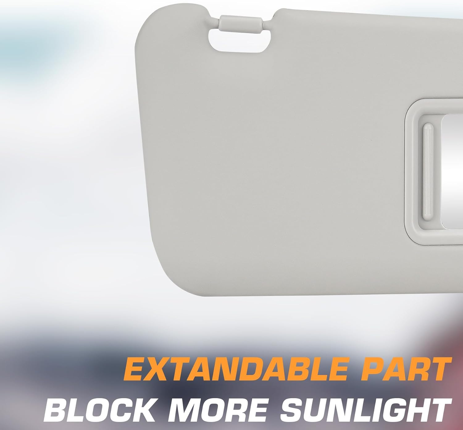 Tadaauto Simple/Functional Right Passenger Side Gray Sun Visor for Mazda 3 2010-2013, Vehicle Sun Visor, Compatible with Passenger Car image number 3