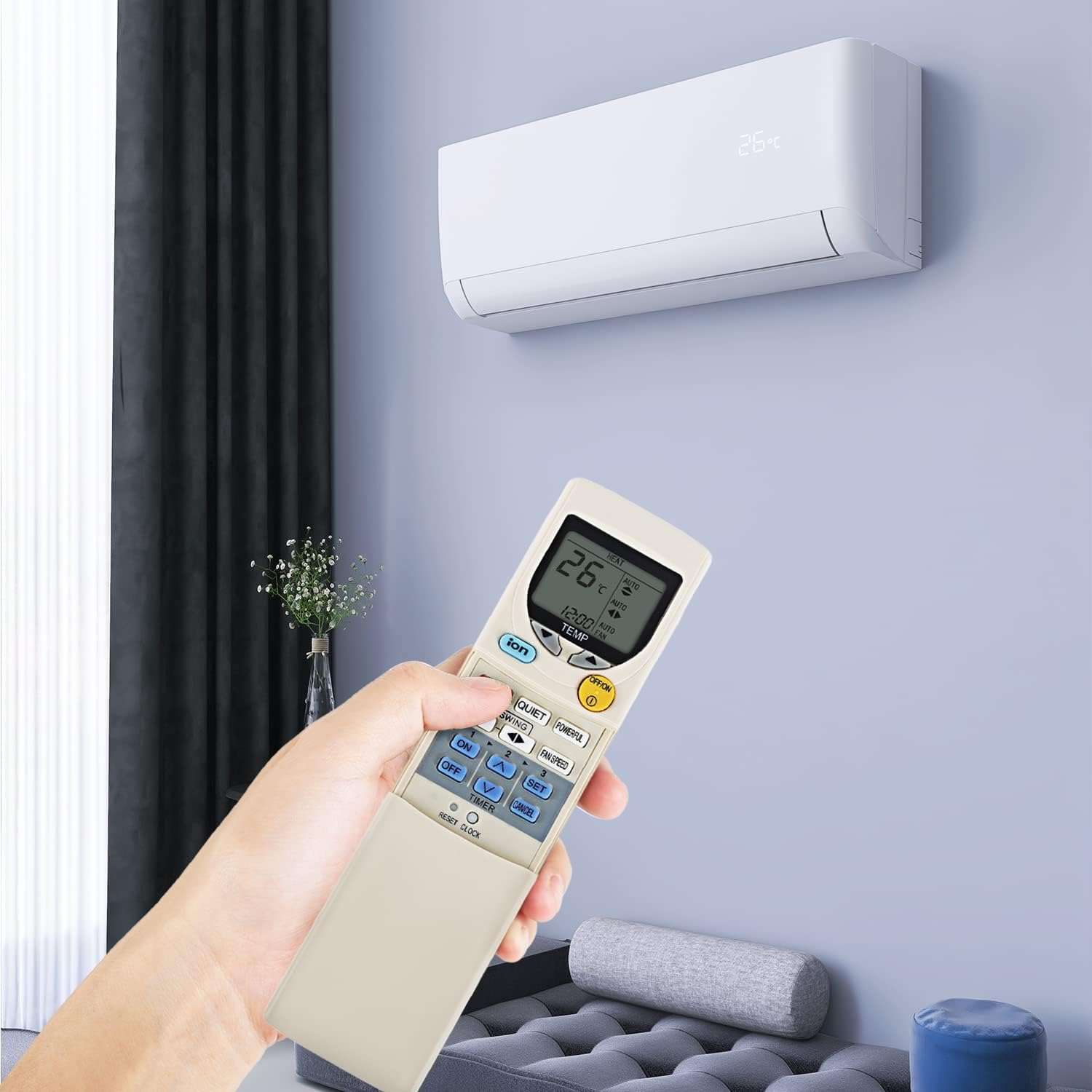 New Replacement Air Conditioner Remote Control Compatible with Panasonic A/C A75C2620 A75C2422 A75C2624 A75C2335 A75C2359 A75C2352 A75C2221 A75C2724 A75C2223 A75C2728 A75C2224 CWA75C2424 A75C2297 image number 2