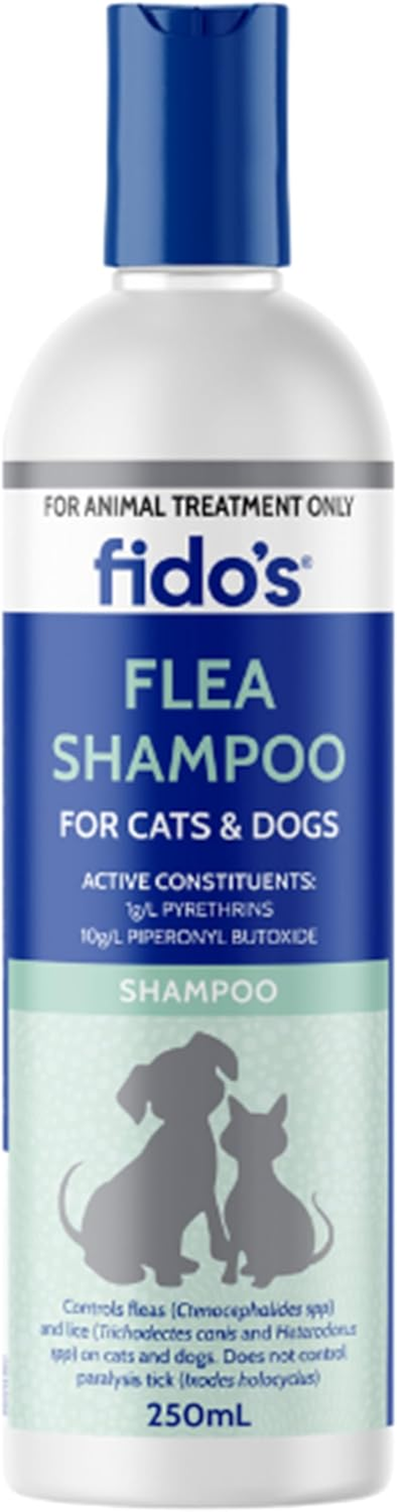 Fido&rsquo;S Flea Shampoo 250Ml, Effective Flea and Tick Treatment for Cats and Dogs, Helps Eliminate Parasites, Gentle on Skin