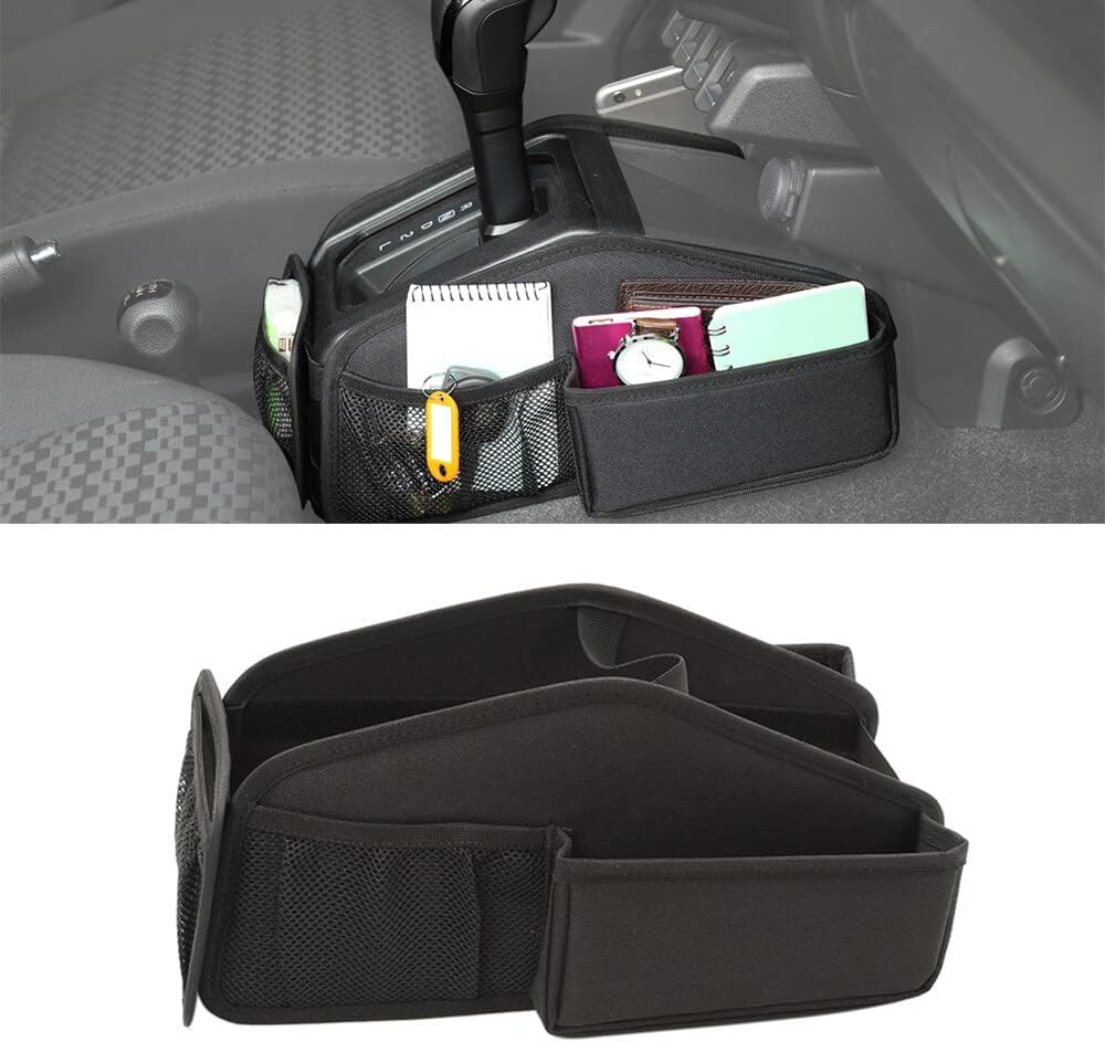 MAX COOL Car Gear Shift Storage Bag Organizer Tray Suitable for Suzuki Jimny 2019 2020 2021 2022 2023 JB64, JB74 Car Interior Accessories, Black image number 5