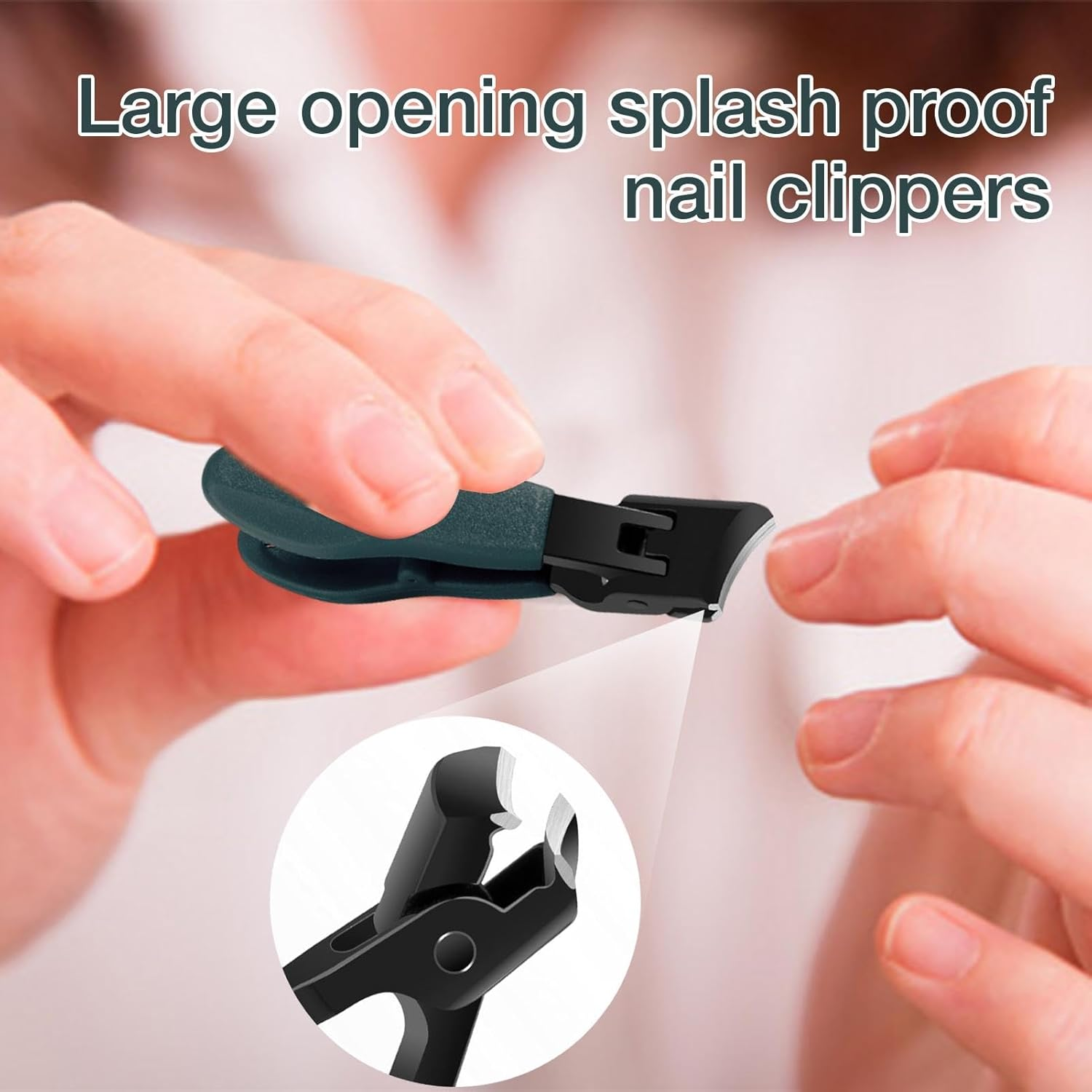 Finger Nail Clippers, Nail Cut Fingernail Clippers, Bevel Toenail Clippers, Splash Proof Nail Trimmer, Nail Cutters for Fingernails & Toenails image number 4