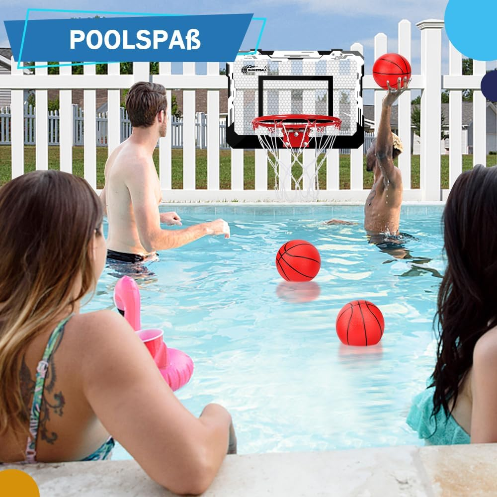 Mini Basketball Hoop for Children Adults, over Door Basketball Hoop with 3 Rubber Balls, Sports Party Favour for Home Office Door Wall, Gift for Boys Girls image number 4