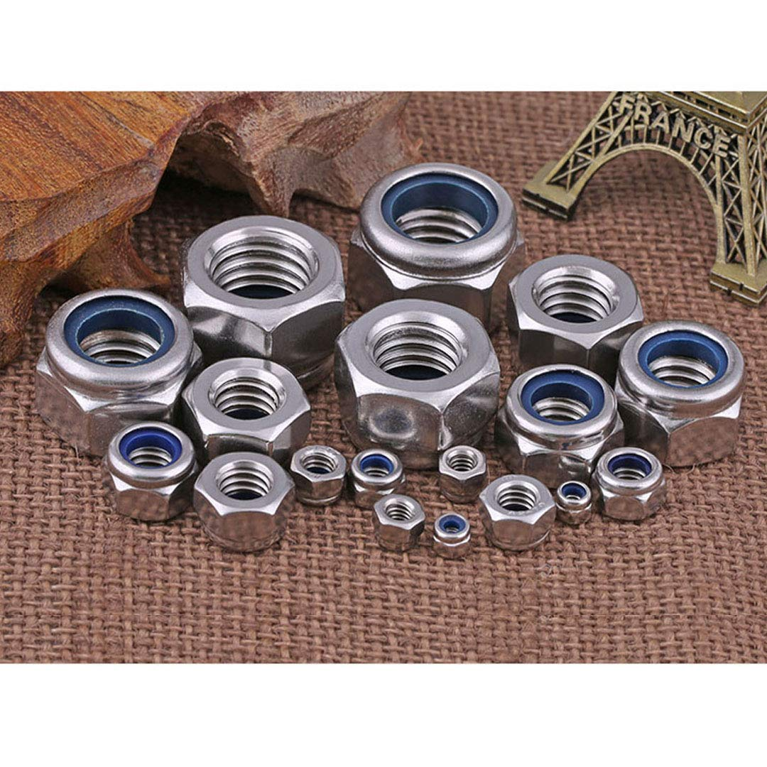 M2(2Mm) Nyloc Hex Nut, Stainless Steel Nylon Insert Lock Nuts image number 6