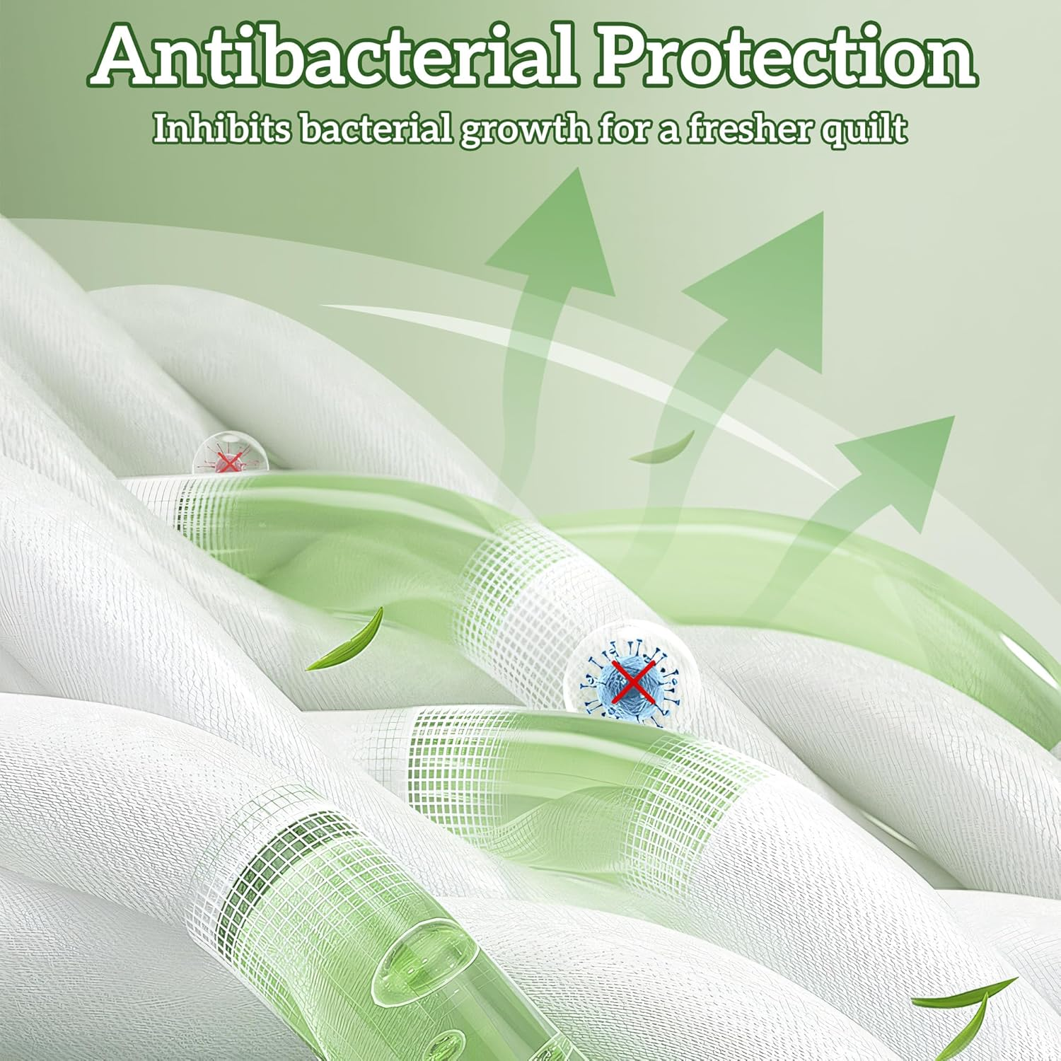 LINENOVA Bamboo Quilt Queen Size - 500GSM Extra Cosy All Season Doona, Breathable and Soft Duvet, Hypoallergenic and Anti-Bacterial, Ideal for Cooler Nights, Machine Washable (210X210Cm)