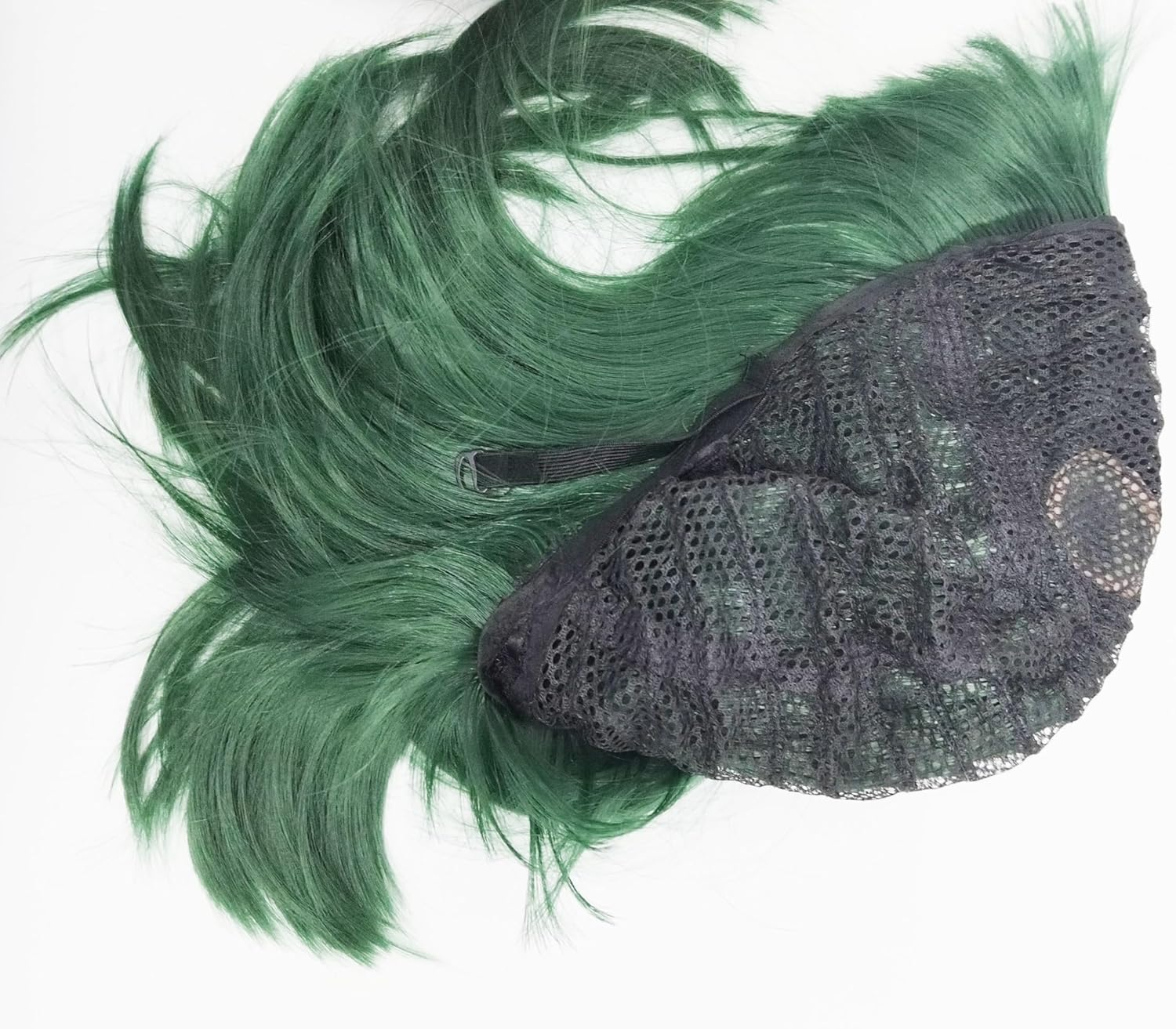 ZXUY 10 Inch Short Straight Bob Wig with Bangs for Women Looking Natural for Halloween Costume Cosplay Party Daily (Green) - Green image number 2