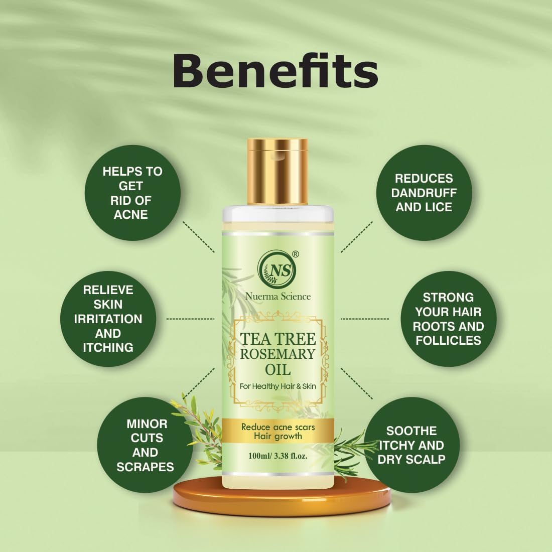 Nuerma Science Tea Tree & Rosemary Oil Hair Oil-100 ML