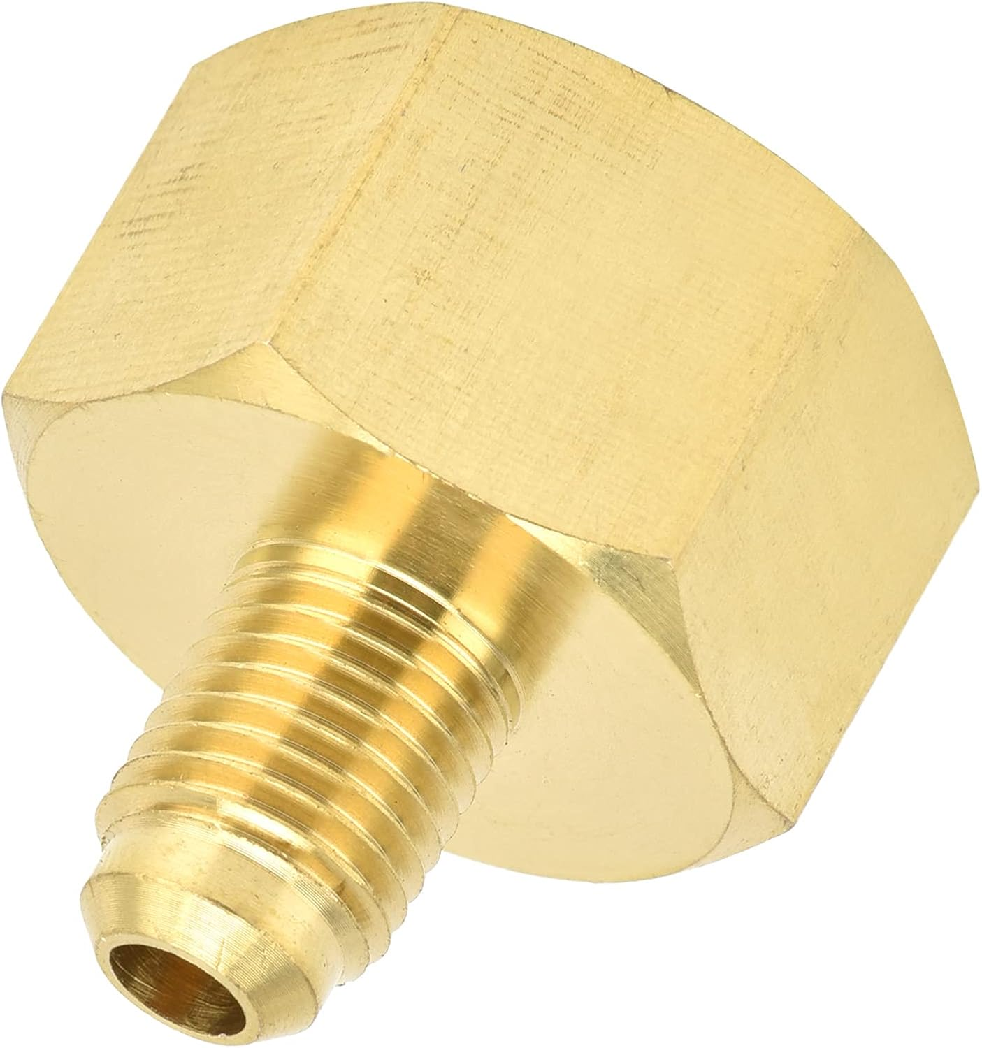 Adaptor Converter Connector, W21 to 1/4 Brass Refrigerant Tank Adapter for R32 R134A Valve Core Air Conditioning Line Repair Tools image number 4