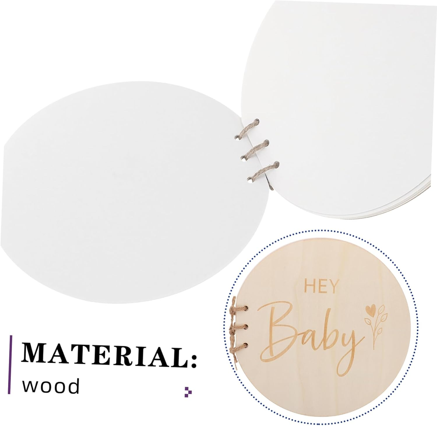 Wooden Shower Guest Book with Rustic Cover Elegant Keepsake Memory Album for Newborns and First Birthdays Thoughtful Sign in Journal for Boys image number 4