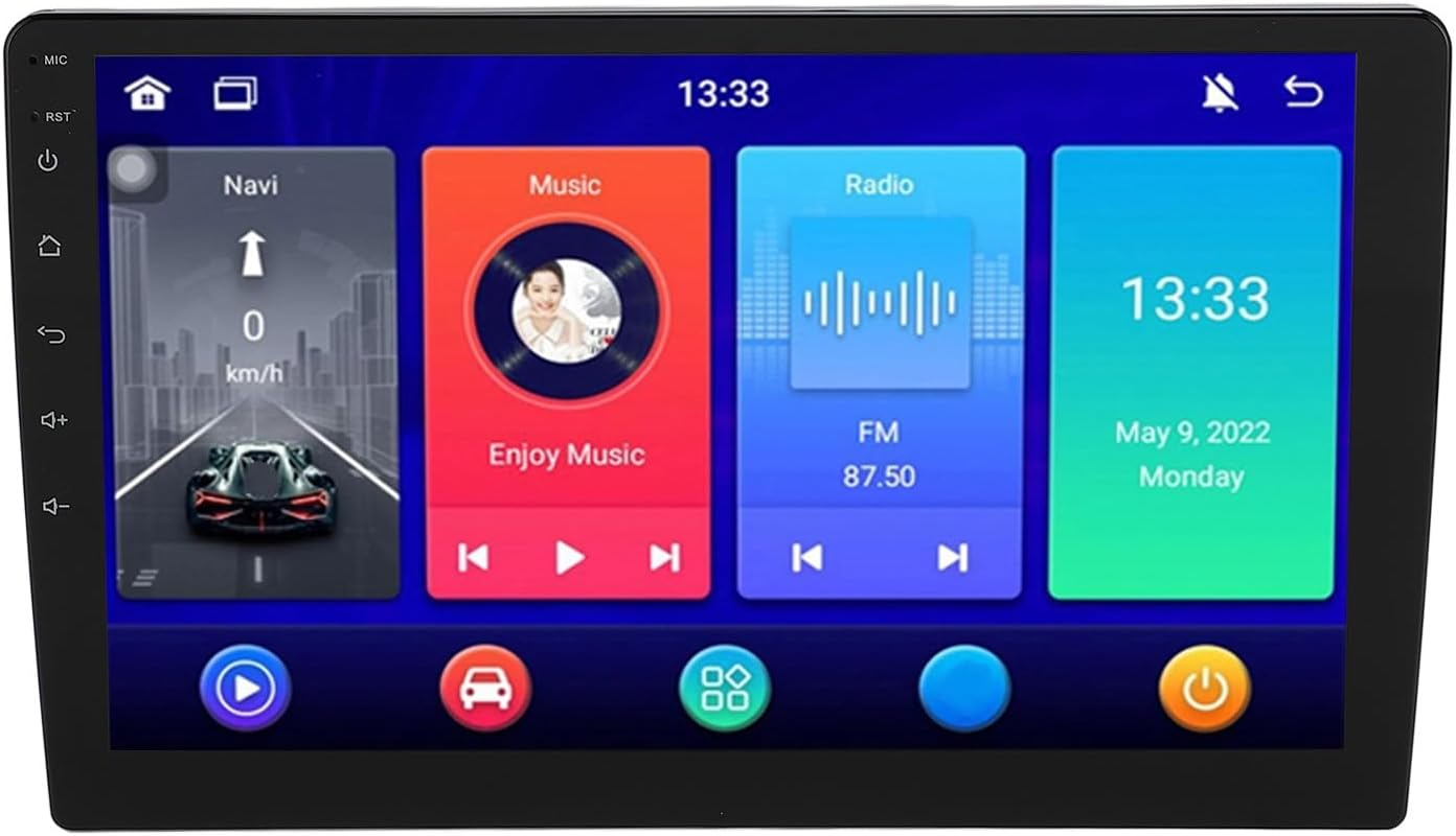 Double Din Car Stereo, 10.1 Inch IPS Touchscreen Car Radio with Wireless and Auto, Navigation, Mirror Link, Voice Control, AHD Backup Camera, BT5.2, Wifi, SWC, FM image number 6