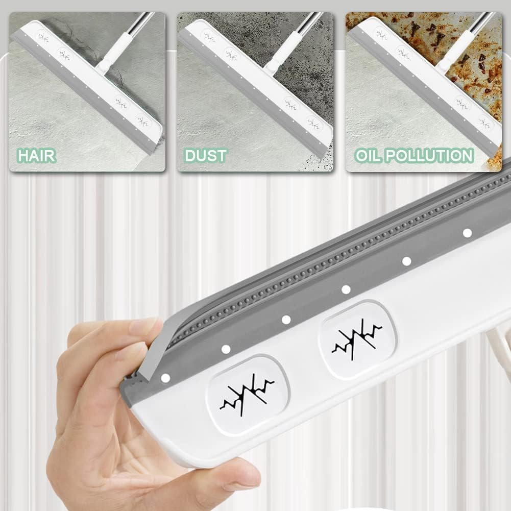 Homiliky Floor Squeegee Mop, Widen Wet Room Floor Squeegee, Quick Drying Water Broom Squeegee Floor Scrubber for Water Scraping, Dusting, Stain Removing, Window Scraping image number 4