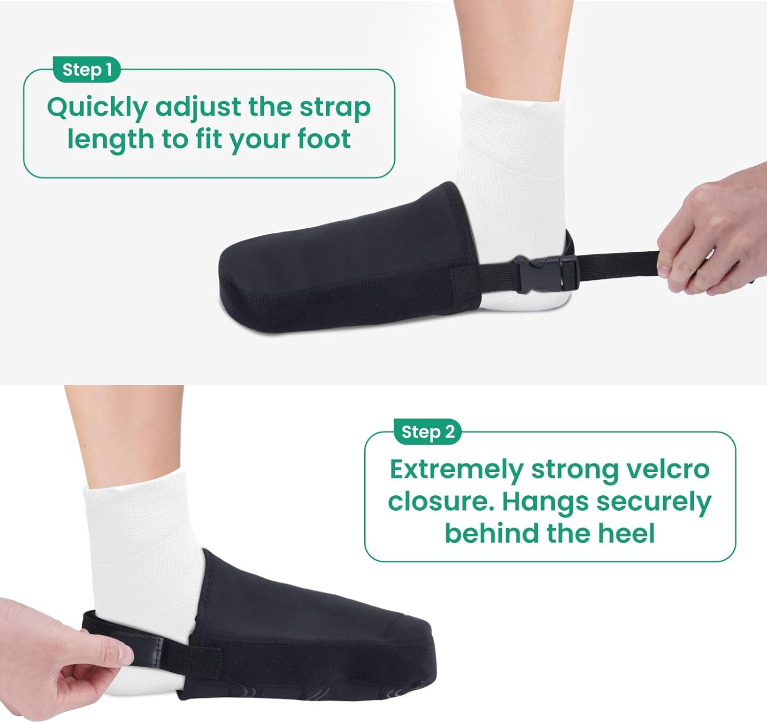 2PCS Cast Sock Toe Cover with Anti-Slip Strap, Adjustable Cast Protector Half Foot Keep Toes Warms and Clean, Protect Cast Walking Aids Boot Toe Warmer image number 5