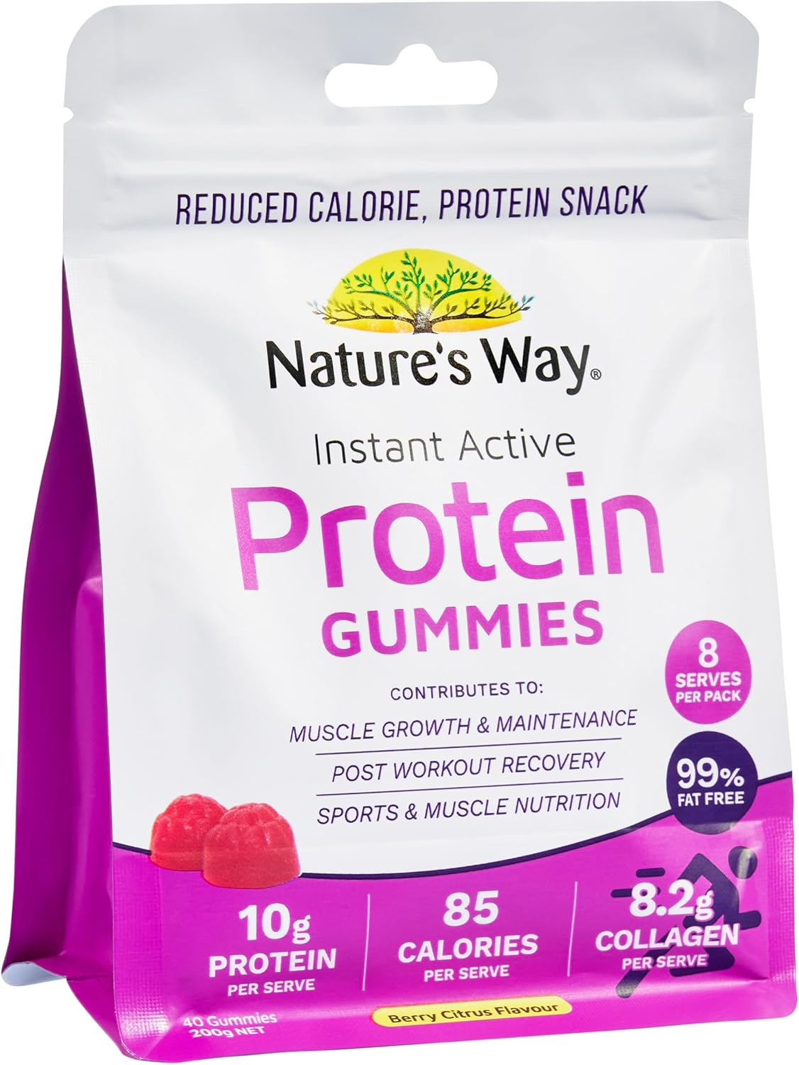 Nature'S Way Instant Active Berry Citrus Protein 40 Gummies image number 1