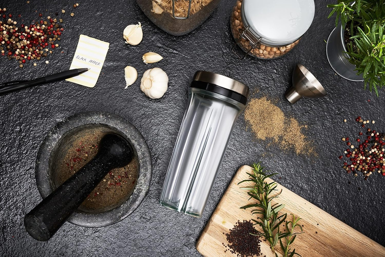 Cole & Mason Dover Stainless Steel Funnel - Effortless and Spill-Free Refilling of Salt & Pepper Mills, Spice Shakers, Oil or Vinegar Containers | Stainless Steel | Dishwasher Safe | 2-Year Warranty image number 4