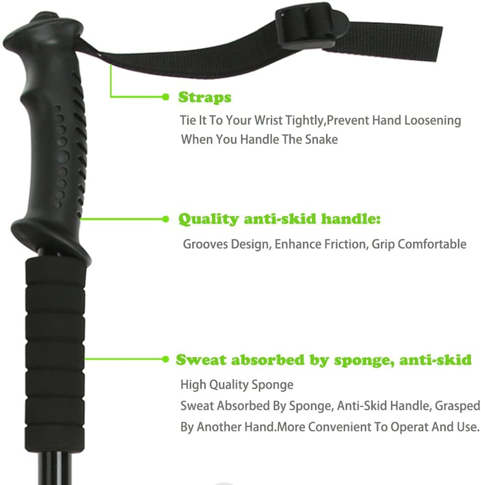 Yomyray Extendable Snake Hook Reptile Corn Snake Ball Python Rattlesnake Handling Tool for Catching,Controlling,Or Moving Snakes, Material Tool(53Inch and 25Inch) image number 5