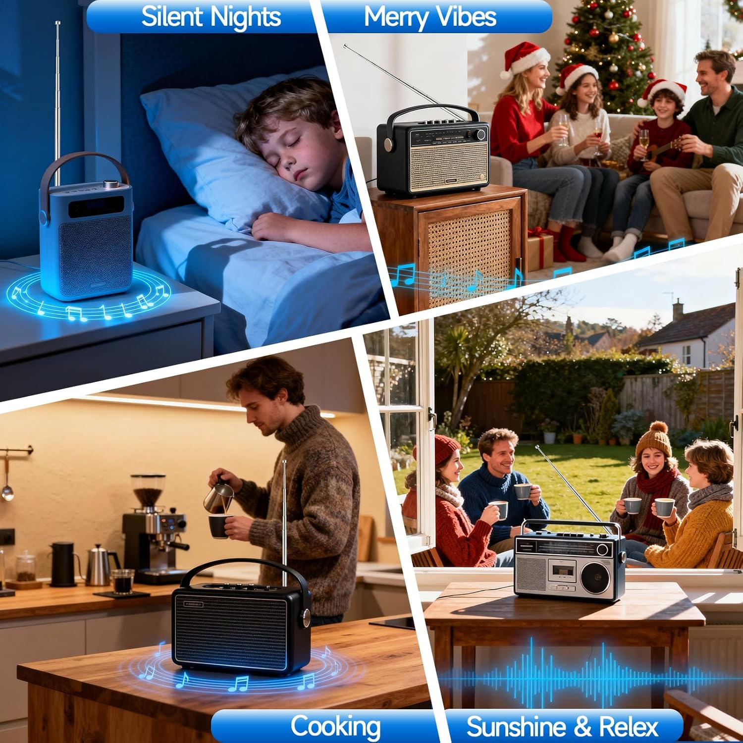 Bingfu 6 Sections Telescopic 65Cm AM FM Antenna Portable Radio Antenna Replacement (2-Pack) Compatible with Indoor Portable Radio Home Stereo Receiver AV Audio Video Home Theater Receiver TV Tuner image number 3