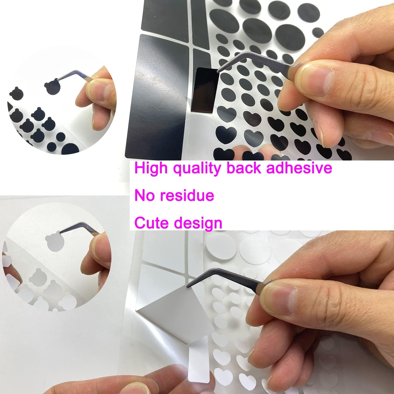 2PCS Light Blocking Stickers, LED Light Dimming Sticker, Dimming Light 80% ~ 100% Blackout Stickers for Electronics, TV, Routers, Clocks with 1PCS Tweezers (White and Black) image number 5