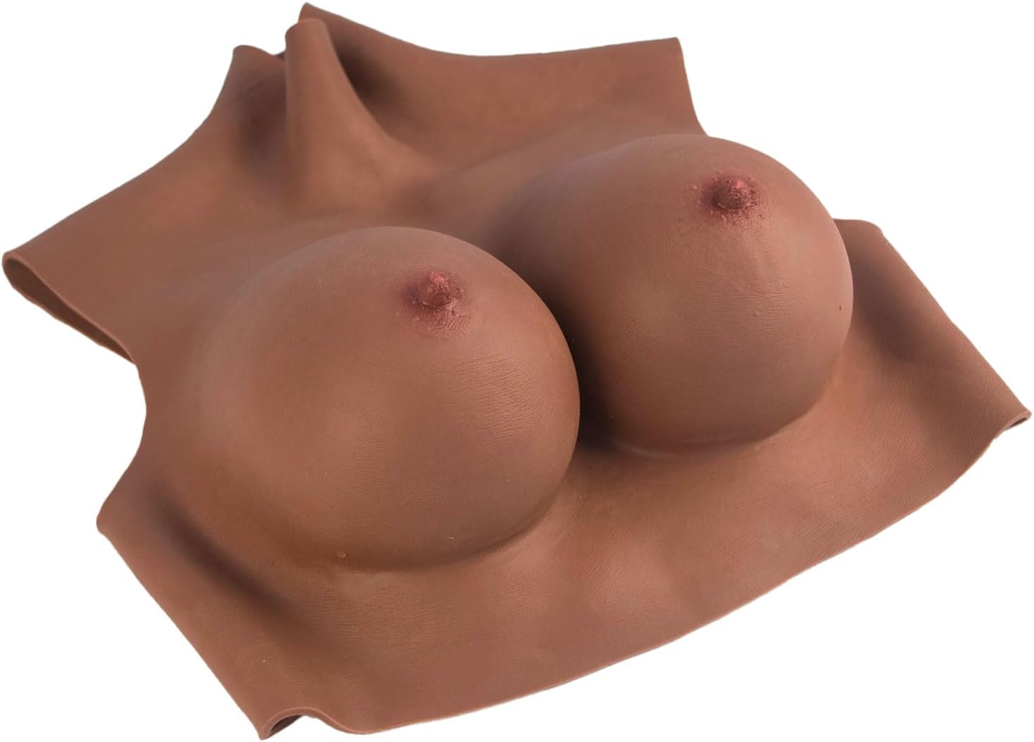 YINSUCDS Silicone Breastplate High Neck Fake Breastforms Crossdressing Breasts C-G Cup for Transgender Drag Queen Cosplay image number 4