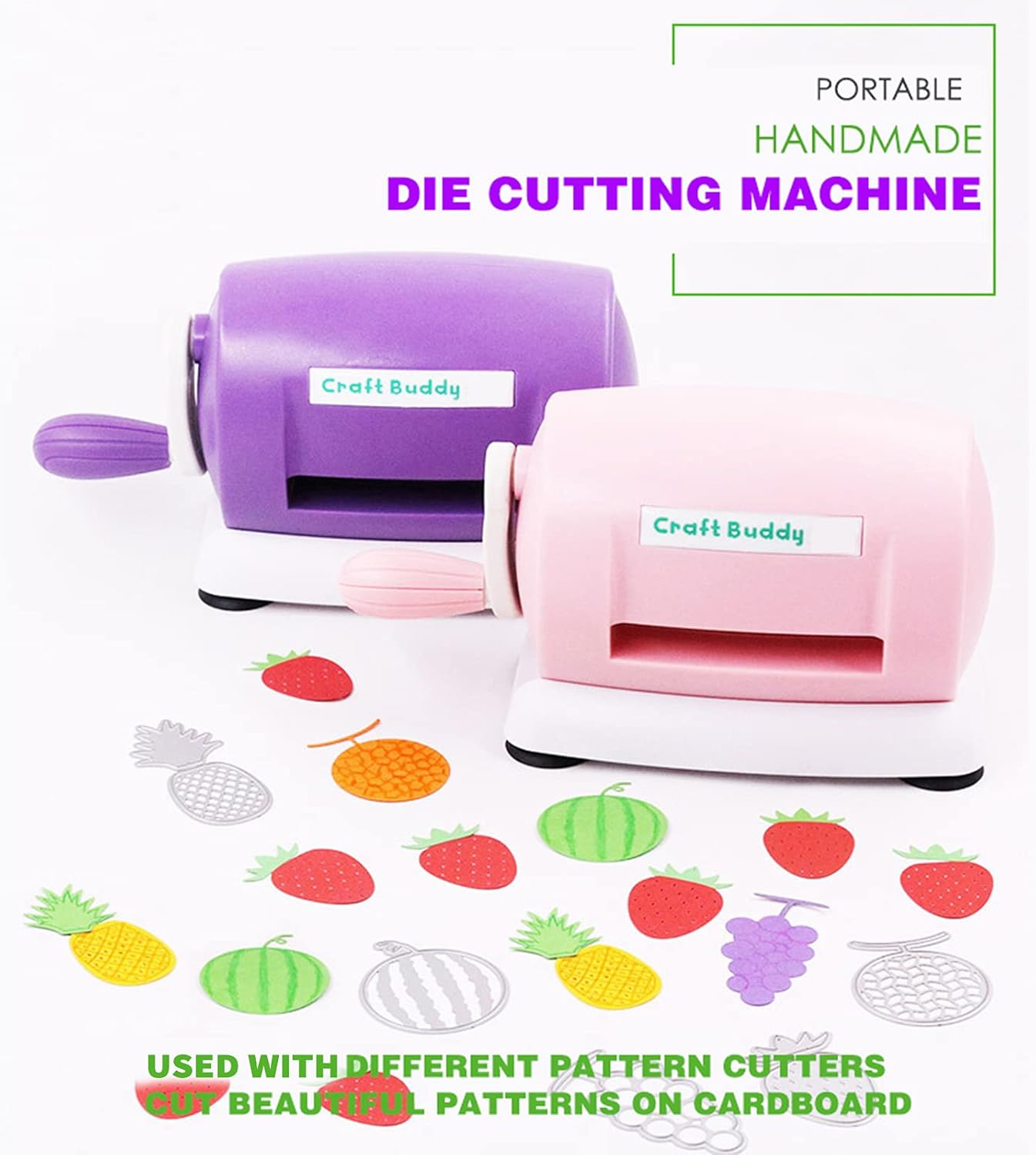 Portable Manual Die Cutting & Embossing Machine DIY Scrapbooking Die-Cut Machine with Cutting Pads for Paper Card Making Decoration Arts & Crafts Handmake Projects Tools