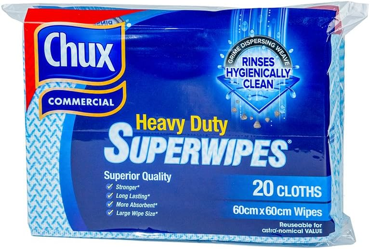 Chux Heavy Duty Superwipes, Highly Absorbent, Reusable and Washable Large Wipes, 20 Count image number 2