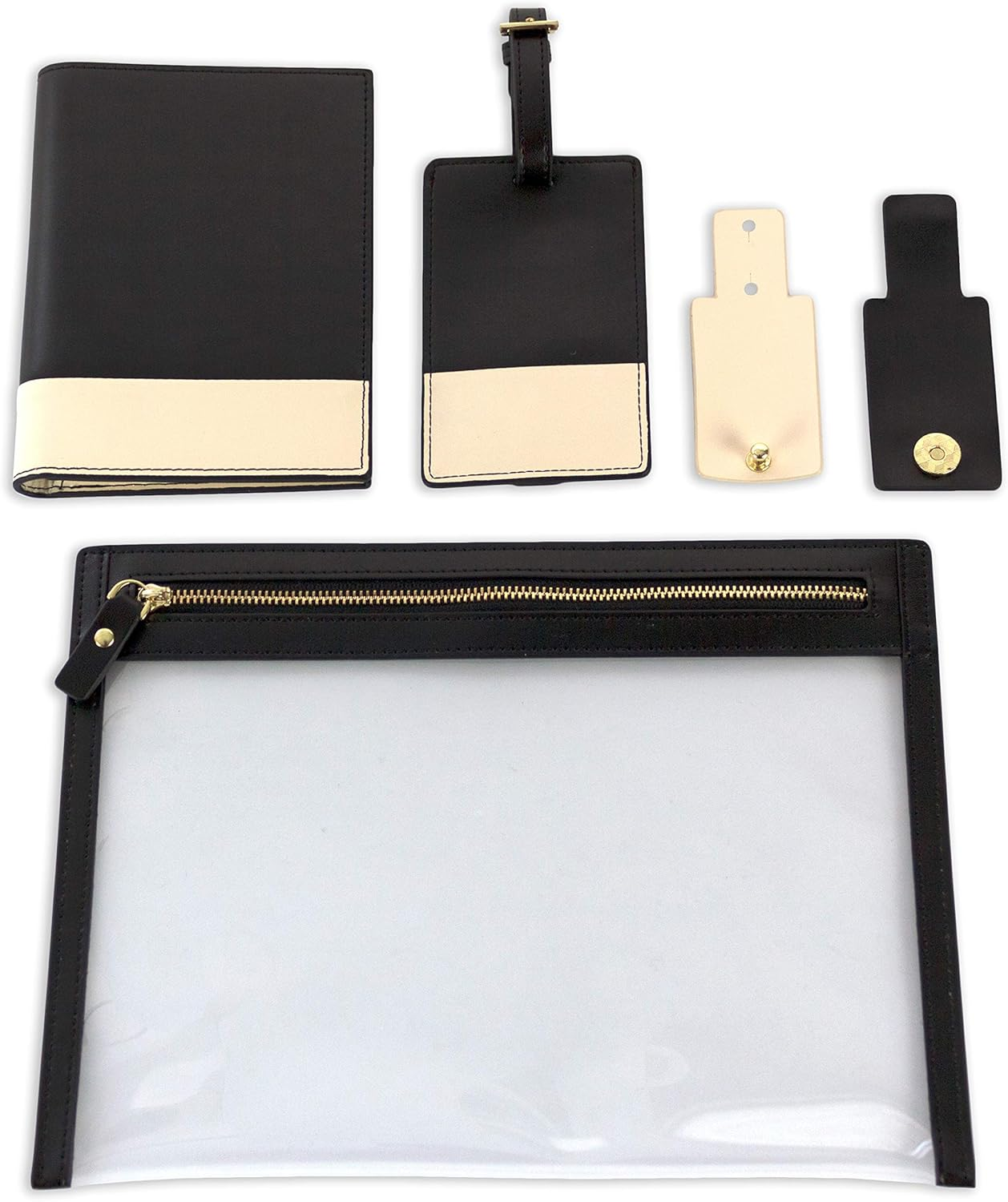 Jet&Bo Leather Travel Pouch Set: Leather Pouch, Passport Holder, Luggage Tag, Cord Organizers image number 6