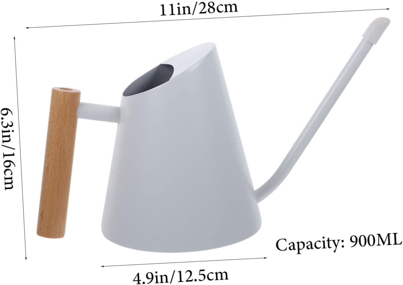 Ergonomic Handle Metal Watering Can Stainless Steel Kettle for Indoor Gardening