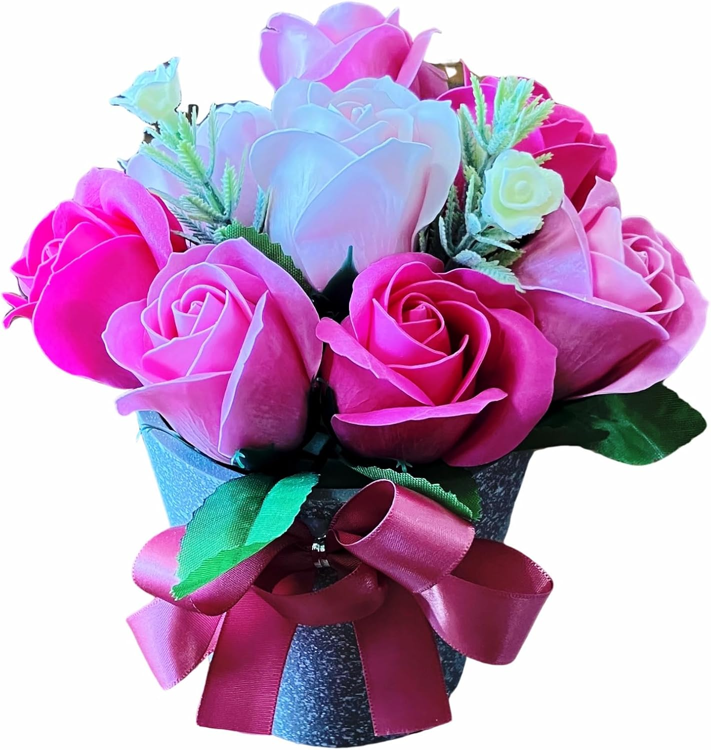 Q-FLA 786150 Soap Flower Bath Salt, Arrangement, MG, Pink, Gift image number 3