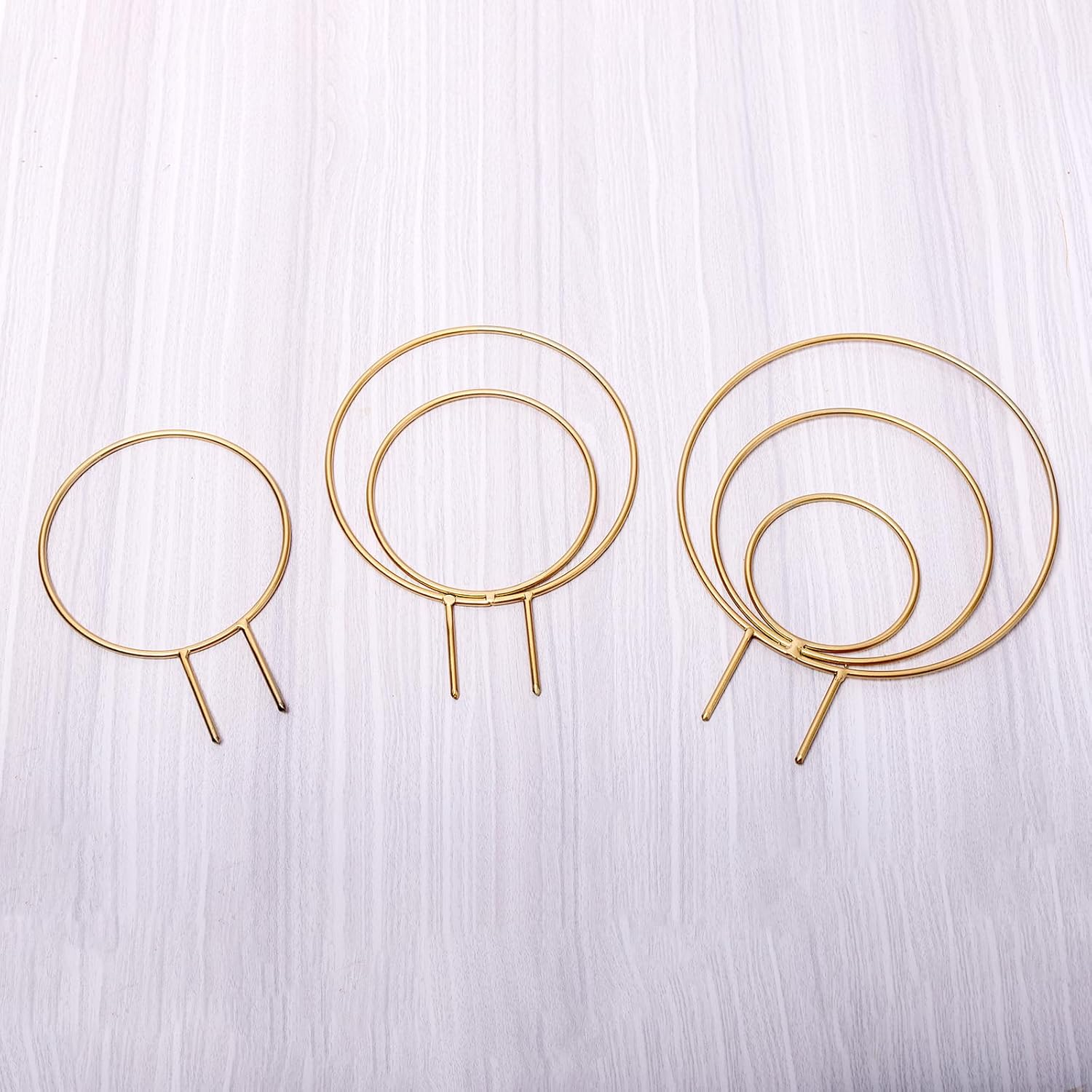 Hoya Trellis- Metal Plant Trellis Indoor 3-Pack for Climbing Plants - Gold Small Garden Trellis for Ivy and Flowers - Unique Patterns - Outdoor Potted Plant Support