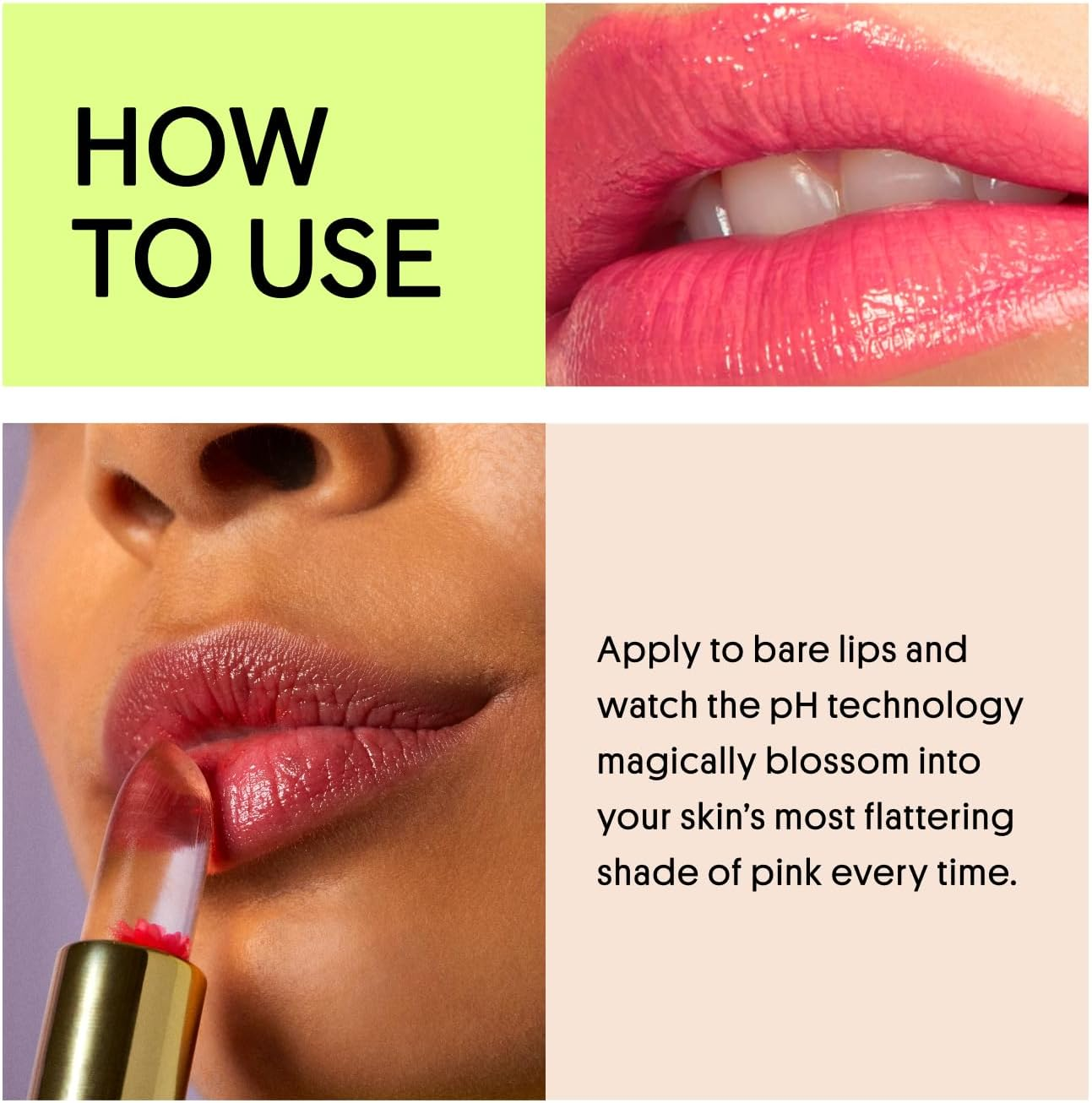 Winky Lux Flower Balm, Ph Lip Balm, Color Changing Lipstick and Tinted Lip Balm, Vegan & Cruelty Free, Hydrate & Plump, Sheer Pink Lipstick, Pink Flower with Vanilla Scent image number 4