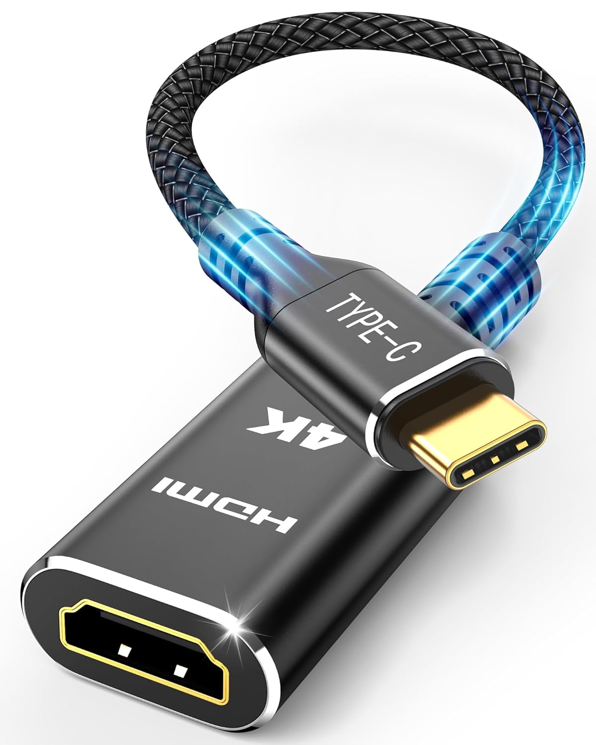 Highwings USB C to HDMI Adapter (4K@60Hz), USB Type C to HDMI Cable Adapter [High Speed, Thunderbolt 3/4 Ports], Compatible for Iphone 15/16 Pro/Max, Macbook Pro/Air, Ipad, Imac and More