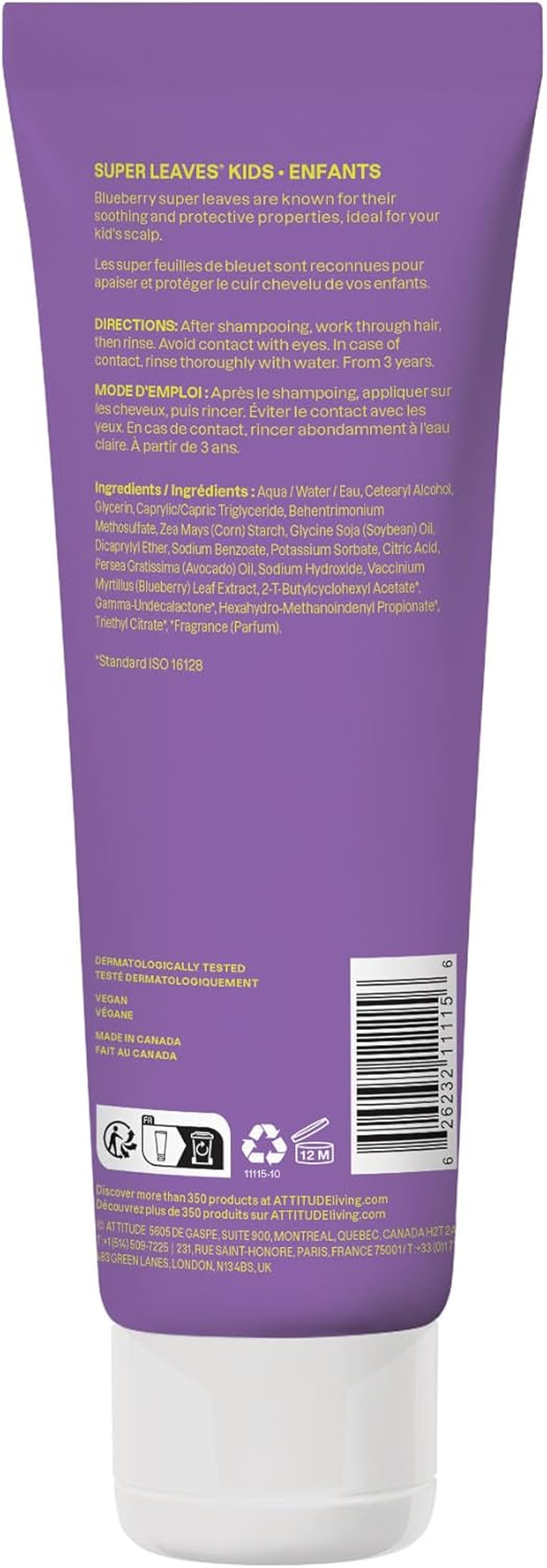 ATTITUDE, Little Leaves Science, Conditioner, Vanilla & Pear, 8 Fl Oz (240 Ml)