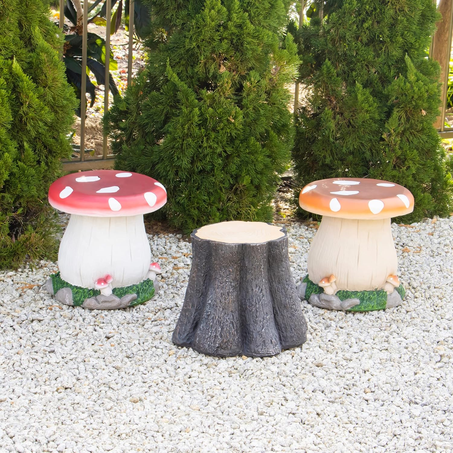 Takeda Corporation MASH30 Chair, Stool, Garden, Exterior, Garden, Red, 14.0 X 14.0 X 13.6 Inches (35.5 X 35.5 X 34.5 Cm), Mushroom Chair image number 6