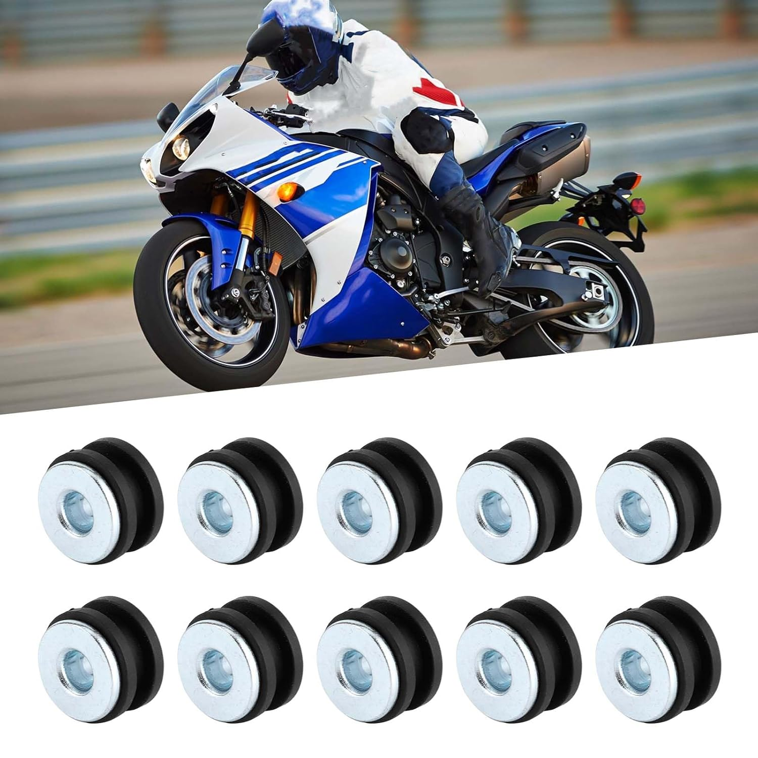 Motorcycle Rubber Grommets Kitfairing and Cowling Replacement Accessories for Secure Fitmentcompatible with Most Bikesvibration Reduction Solution image number 5