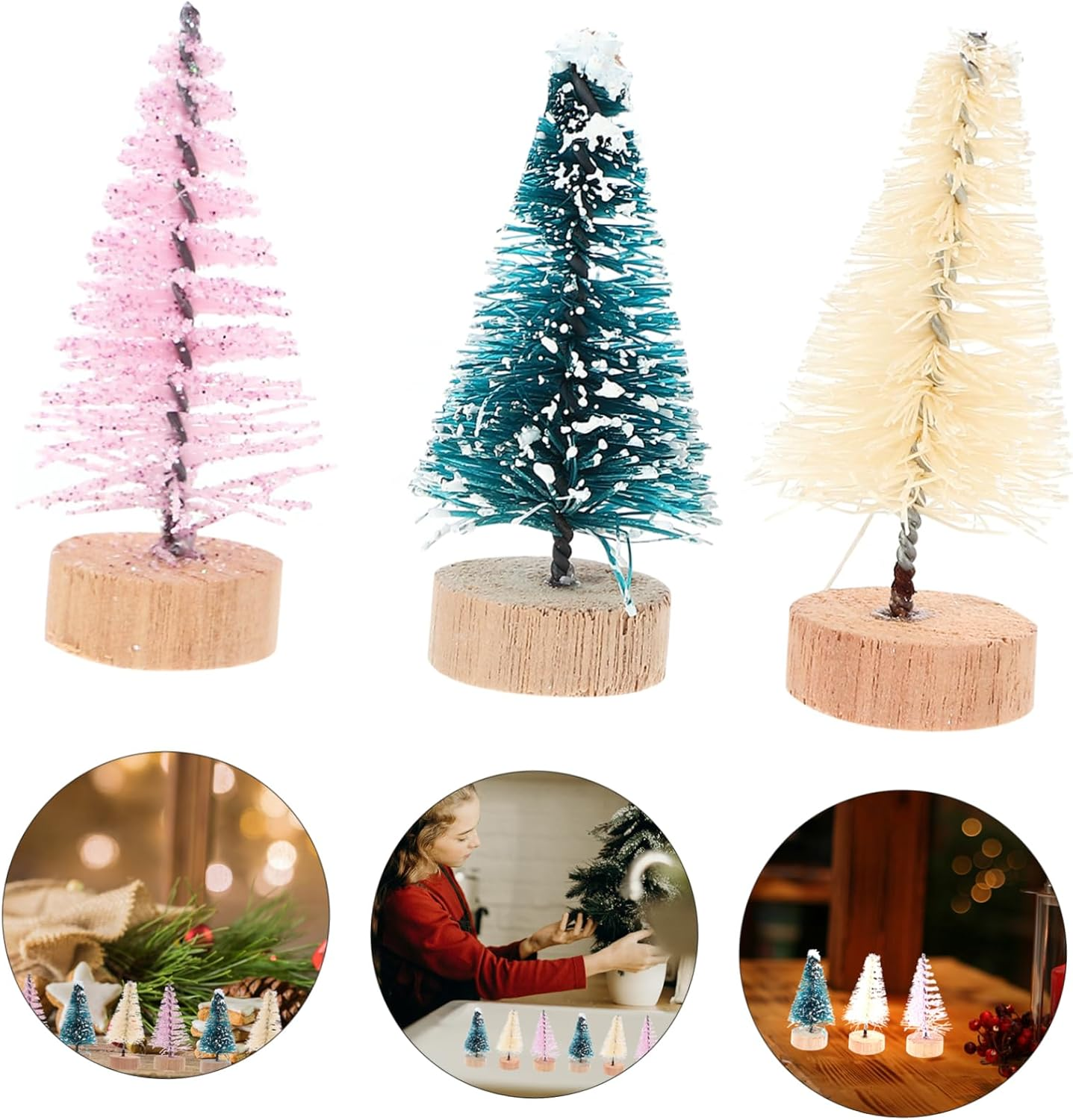 CANIGHT Mini Tabletop Christmas Trees Xmas Tree Decorations 36Pcs for Home Decorations image number 1