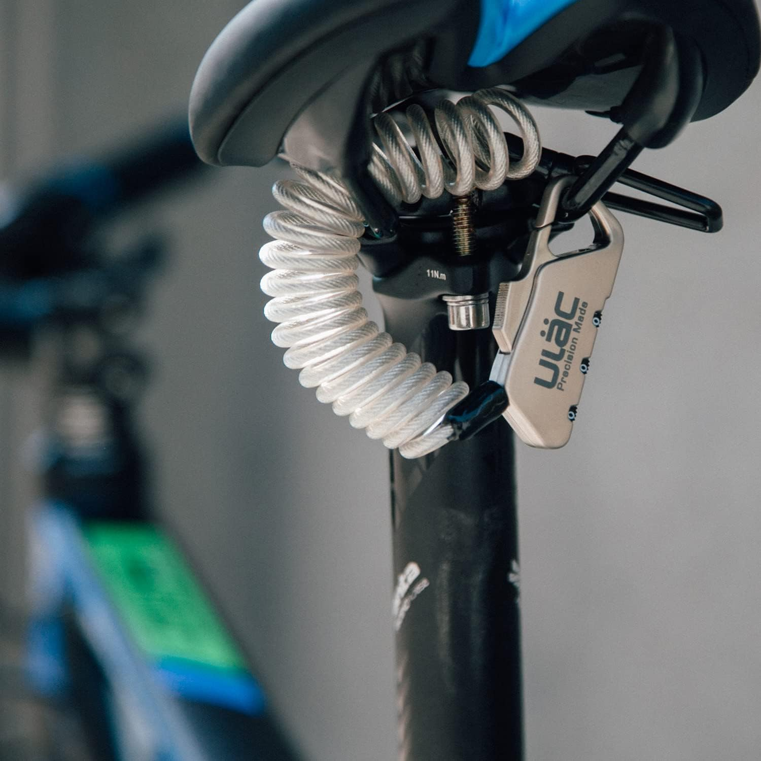 ULAC Piccadilly LTD Mini Combination Cable Lock, Helmet Lock for Bike, Bicycle, Motorcycle, E-Scooter; Small Portable Padlock for Gym Locker, Baby Stroller, Suitcase, Luggage, Gate and Fence(Silver) - Bumblebee image number 7