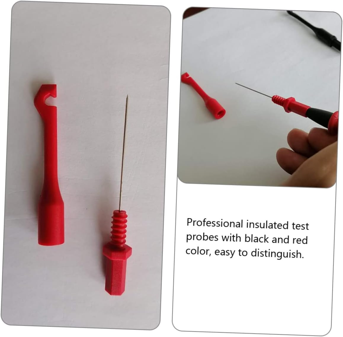 FELTECHELECTR 2Pcs Multimeter Test Clips Wire Piercing Probes Test Leads for Automotive Circuit Needle Random Color image number 1