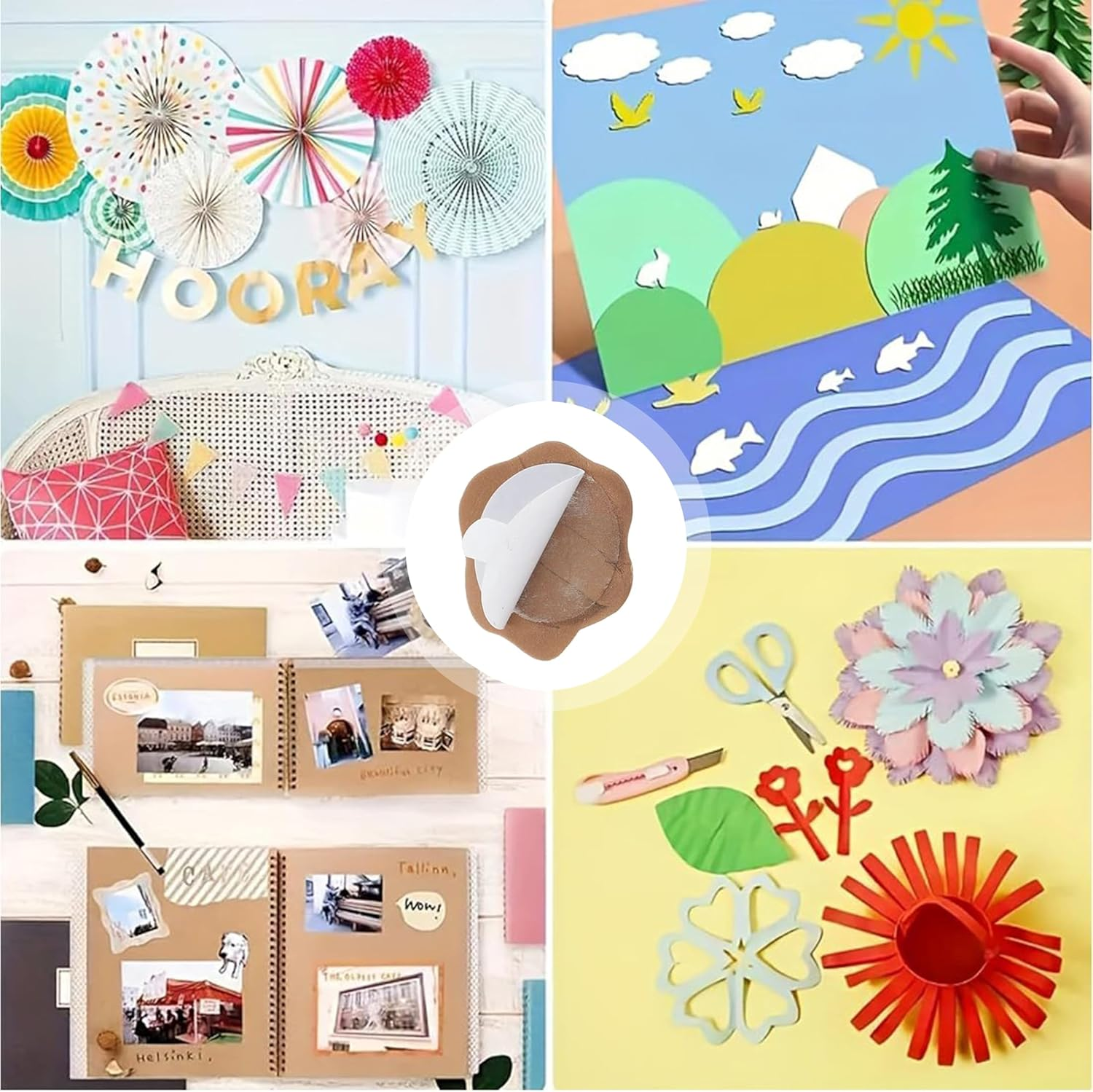 400 Pcs Double-Sided Adhesive Dots,Removable Dots Stickers Clear Tape Tack No Trace,With Handle Easy to Tear Transparent round Double-Sided Adhesive Stickerh,Used for Wax Seal Stamp Set image number 5