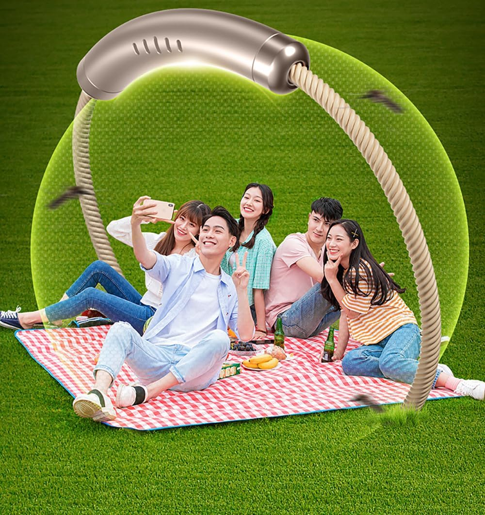 Adjustable Essential Oil Mosquito Repellent Wristband with 6 Replacement Sticks - Ideal for Indoor & Outdoor Use - Magnetic Anti-Mosquito Protection (Champagne Gold) image number 2