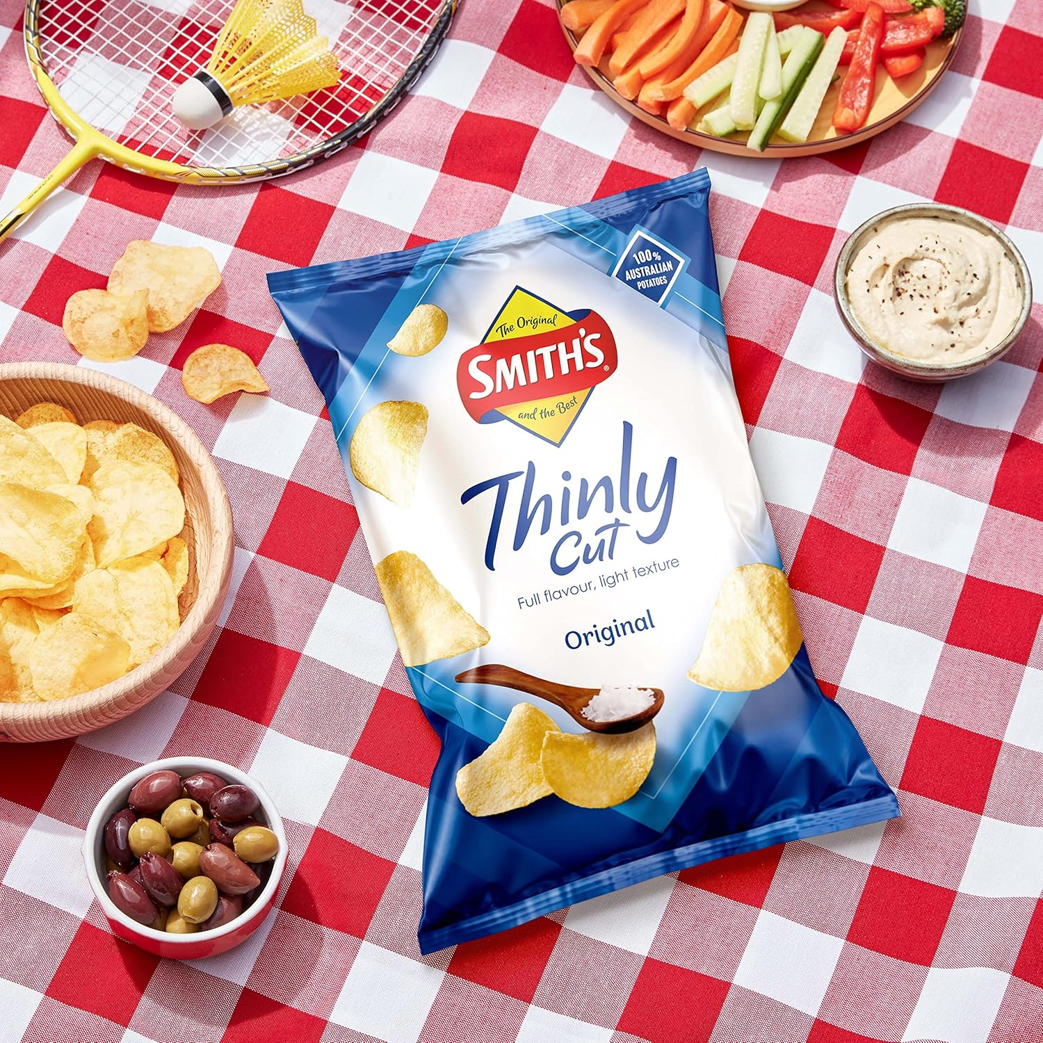 Smith&rsquo;S Thinly Cut Potato Chips Share Pack Original 175G image number 1