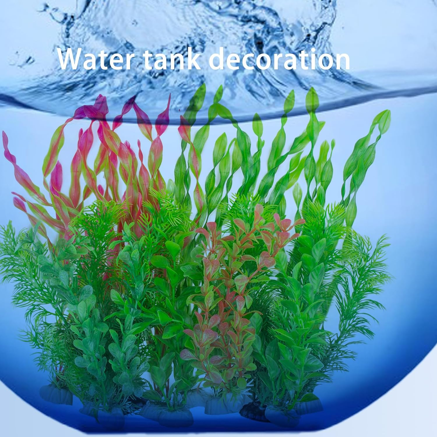 12Pcs Aquatic Plants Artificial Water Plants Aquarium Decorations Plastic Fish Tank Simulation Accessories Decor image number 6