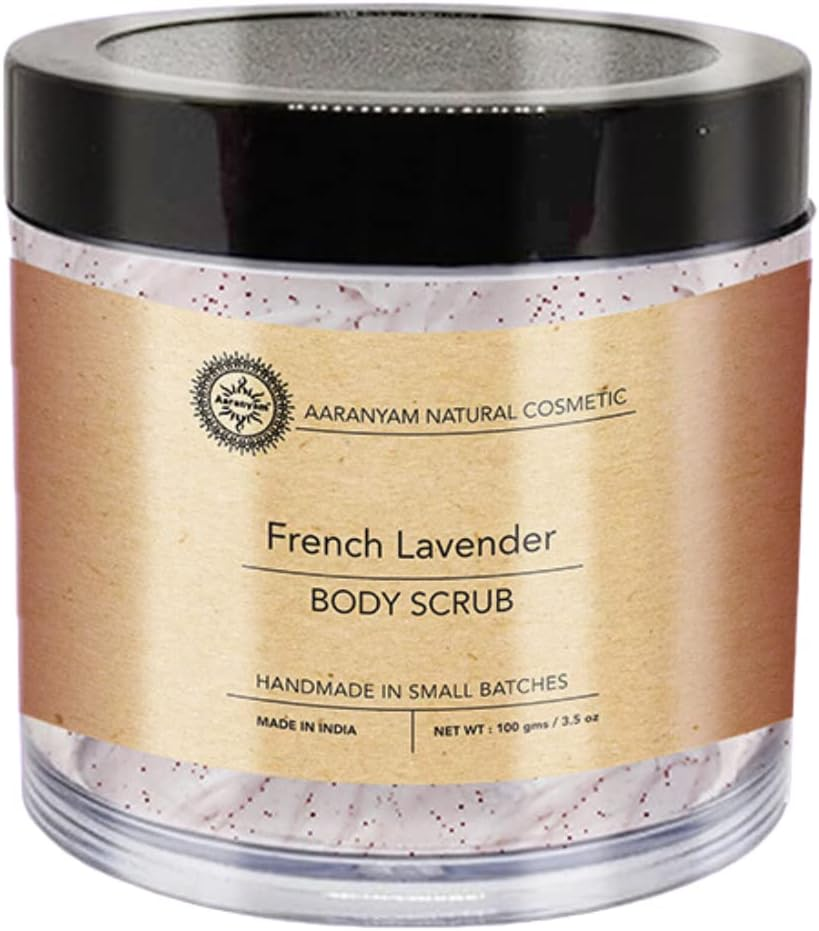 Aaranyam - Lavender Body Sugar Scrub for for Face & Body for Men & Women Revitalizing Tan Removal Scrub | Skin Brightening Lightening 120 G image number 3