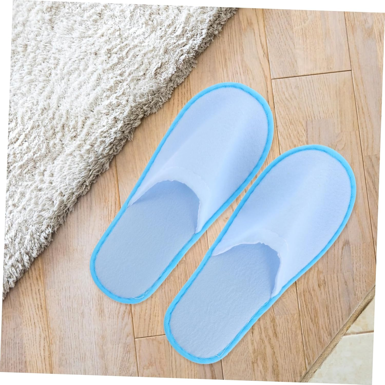 Healvian Disposable Slippers Travel Toiletries Indoor Slippers Bulk Hotel House Slippers for Guests Spa Slippers Home Indoor Slippers Salon Slippers Grey Pulled Cloth image number 4