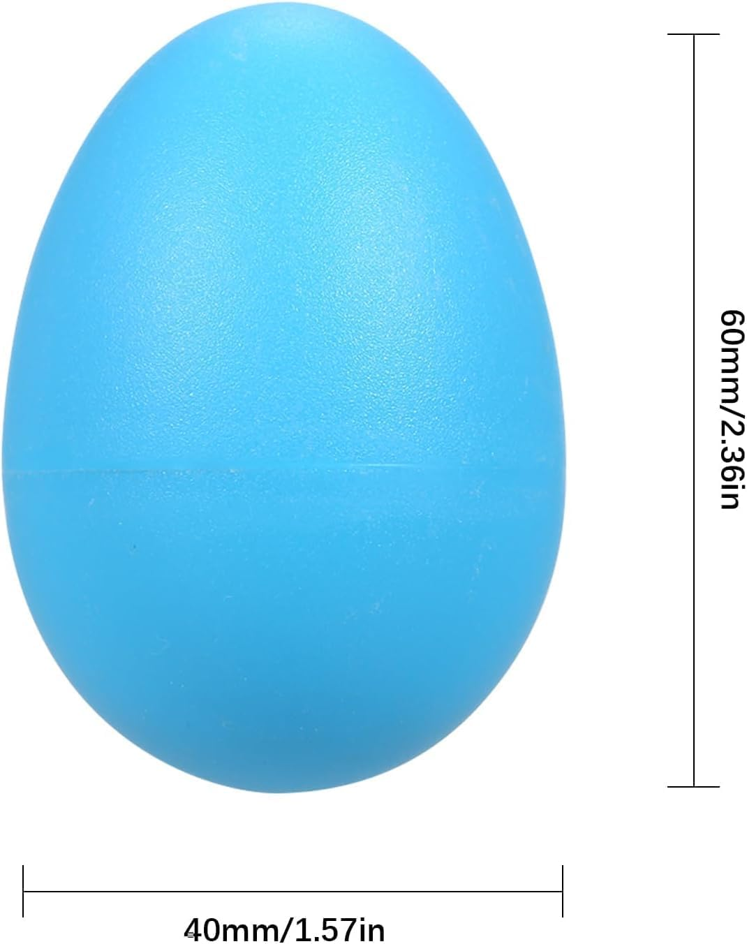 12 Pieces Egg Shakers Musical Instruments Percussion Egg for Plastic Easter Egg Shaker for Learning DIY Painting, Classroom Music, Rhythm, 6 Colors image number 5