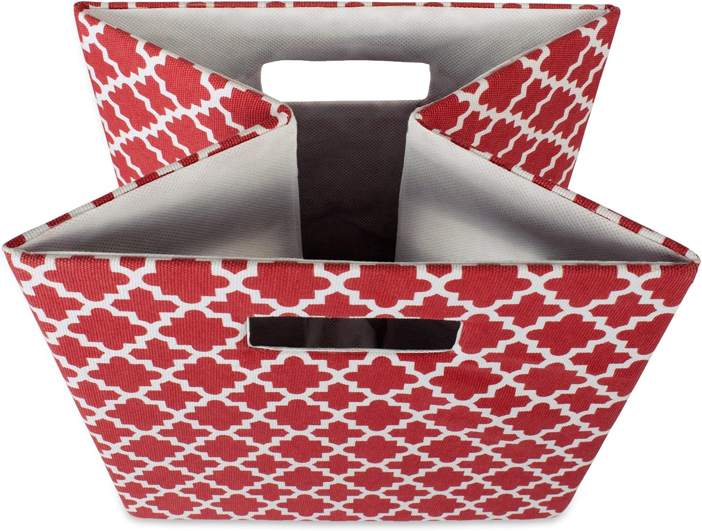 DII Hard Sided Collapsible Fabric Storage Container for Nursery, Offices, & Home Organization, (13X13X13) - Lattice Rust image number 6
