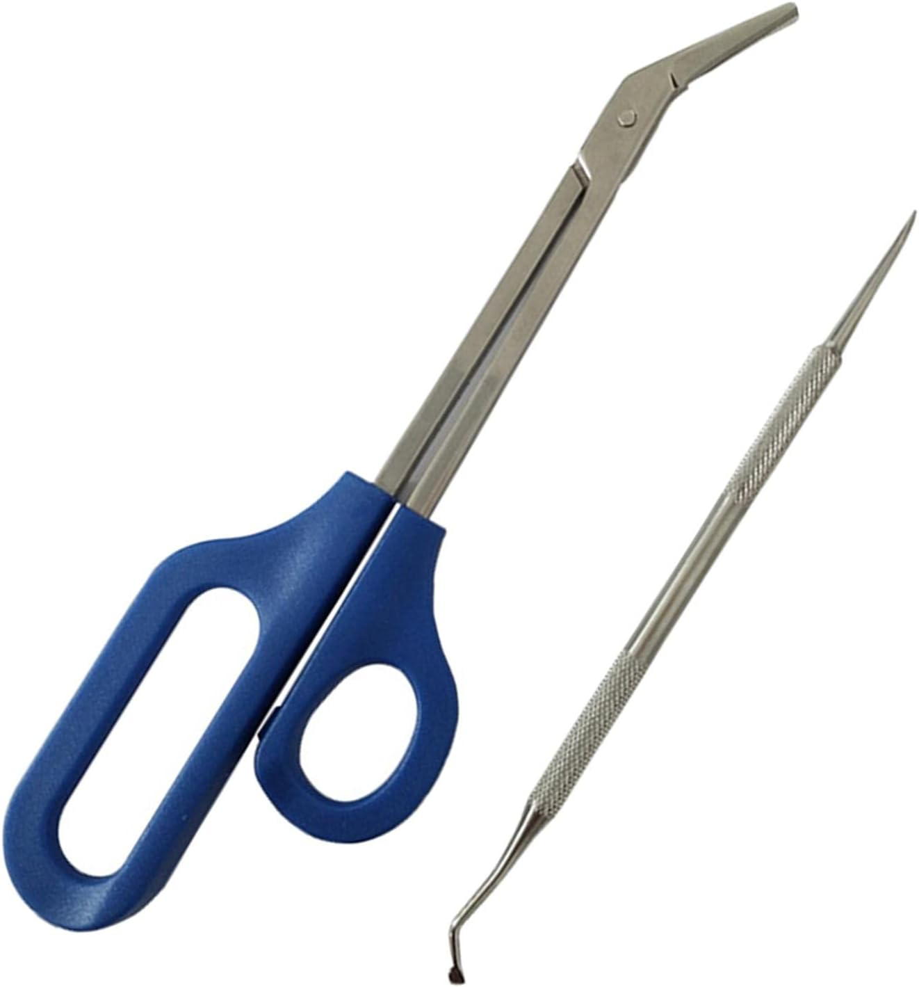 7.8 Inch Long Handled Toenail Scissors and Clippers, Easy Reach Long Handled Toe Nail for Thick Nails Set Great for People with Difficulty Their Toes