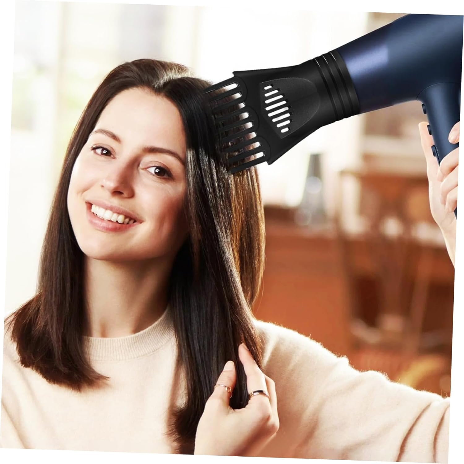 PENIKOKO 2Pcs Hair Dryer Comb Diffuser Nozzle Attachment Detangling Comb Concentrator for Blow Drying Compatible with Hair Dryers Durable Easy to Install