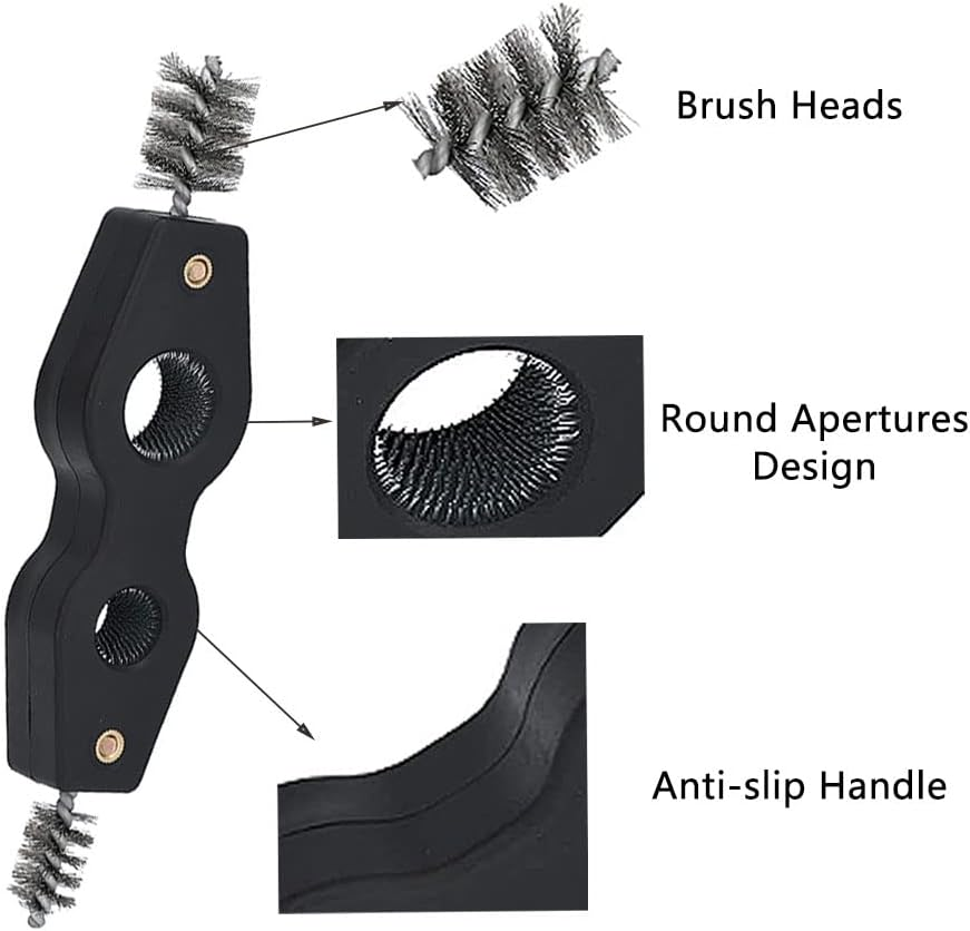 Pipe Cleaner, 4 In1 Copper Pipes Double Head Cleaner Brush Deburrer & Rust Brush image number 2