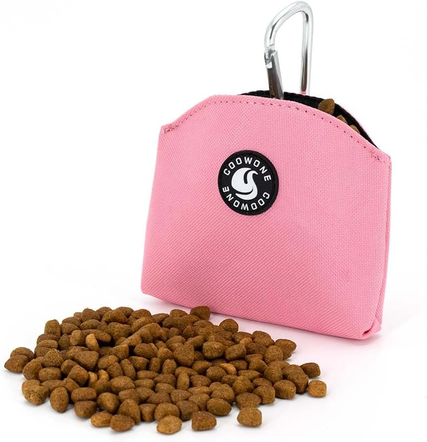 COOWONE Dog Treat Bag with Magnetic Opening - Pink, Small, Minimalist - Blue image number 7