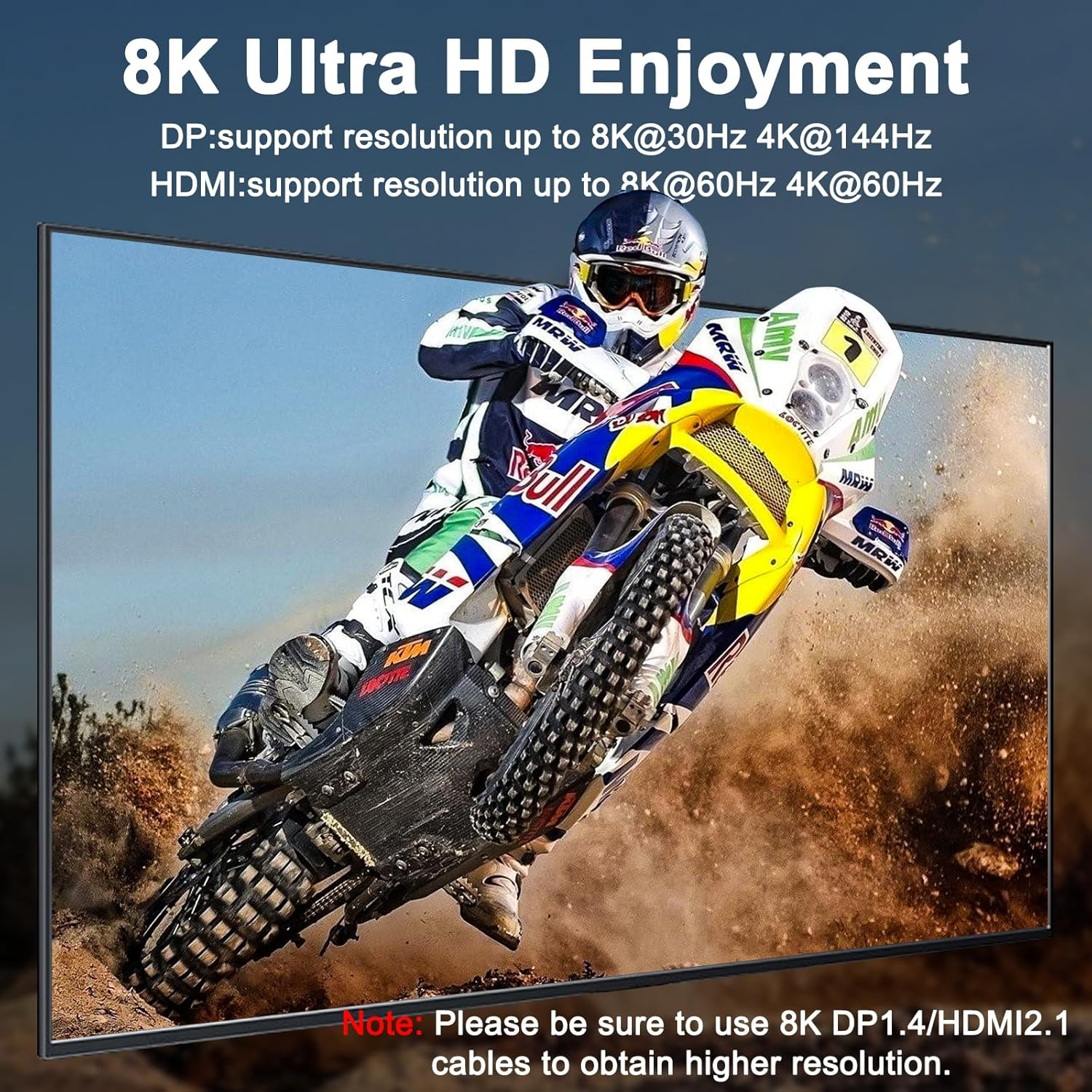 KVM Switch 3 Monitors 3 Computers 8K@60Hz 4K@144Hz, Camgeet HDMI+2 Displayport KVM Switch Triple Monitor for 3 Computer Share 3 Monitor and 4 USB3.0 Devices,Wired Remote and 12V Power Adapter Included image number 5