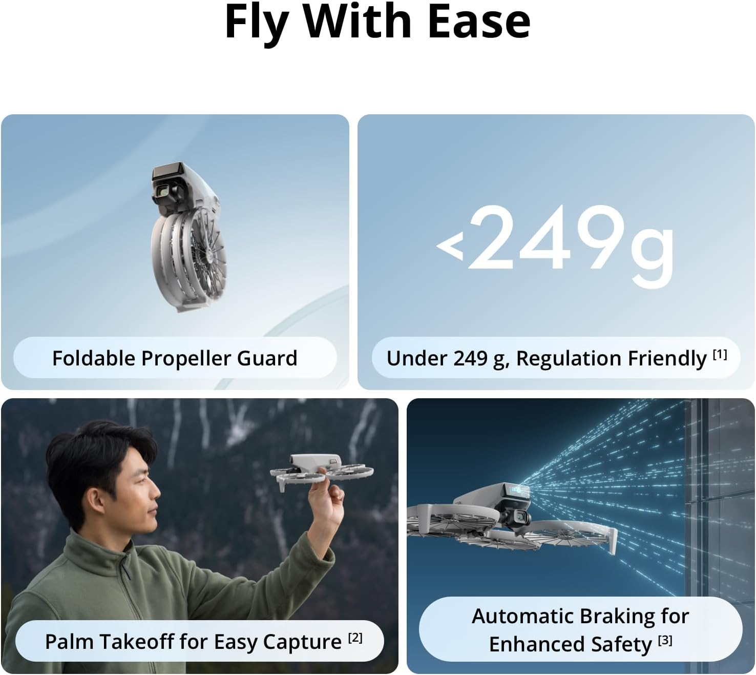 DJI Flip, Drone with 4K UHD Camera for Adults, under 249 G, 3-Axis Gimbal Stabilization, 13Km Video Transmission, Palm Takeoff, Auto Return, 1 Battery for 31-Min Flight Time, Intelligent Flight image number 6