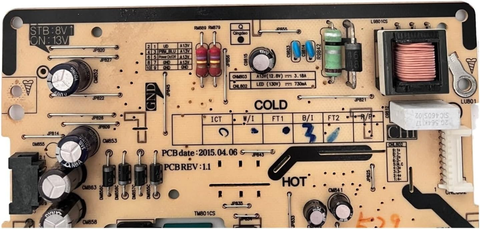 TV Power Board BN44-00852A=BN44-00852C, Suitable for TV UN43J5020AF UN43J5200AFXZA TV Motherboard Parts image number 1